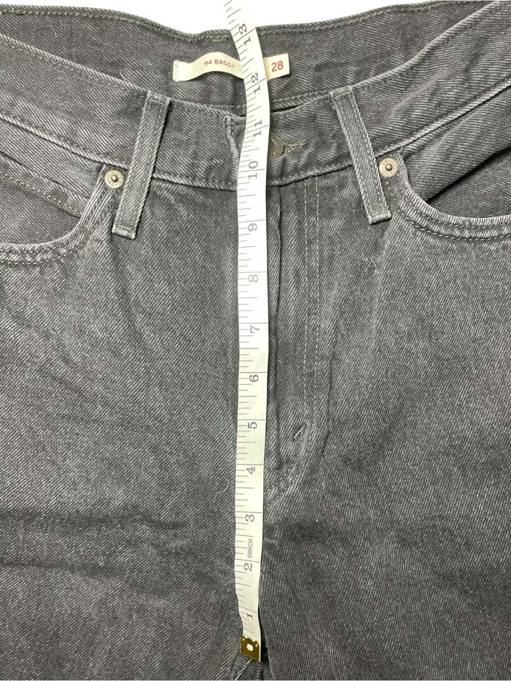 Levi's Cotton Women's 94 Baggy Jeans in Washed Black - Picture 7 of 10
